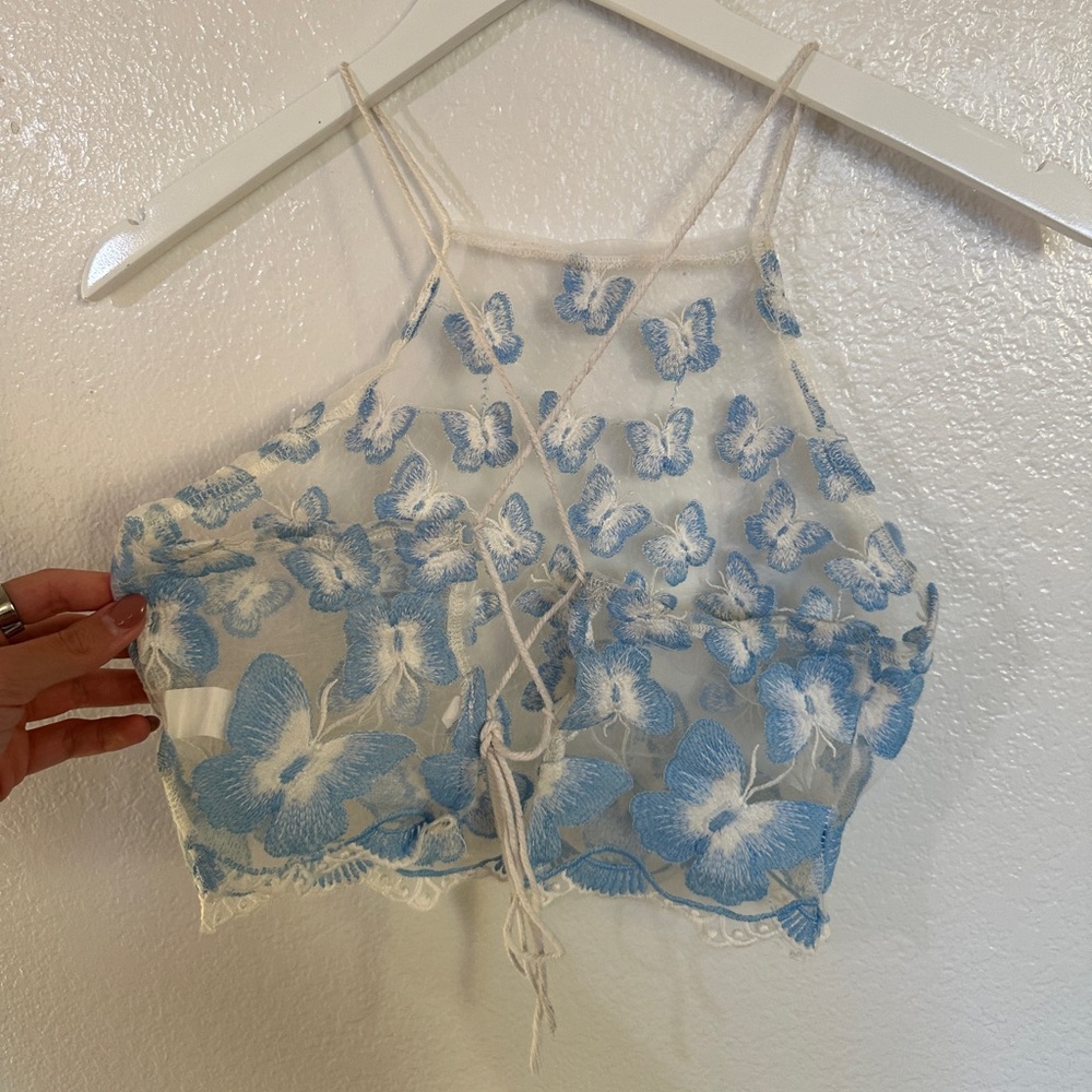 Mesh Butterfly Adjustable Tank Top - Picture 3 of 5
